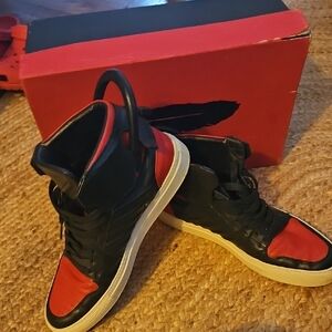 Buscemi Black and Red High-Top Sneakers Sz42
